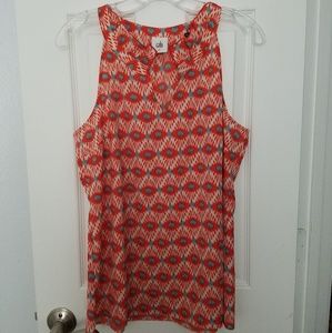 Cabi Sleeveless Orange Top, Medium